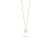 Roberto Coin Jewelry - Tiny Treasures 18K Yellow Gold Baby Cross Diamond Necklace | Manfredi Jewels