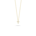 Roberto Coin Jewelry - Tiny Treasures 18K Yellow Gold Baby Cross Diamond Necklace | Manfredi Jewels