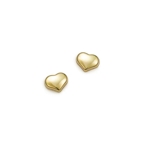 Roberto Coin Jewelry - Tiny Treasures 18K Yellow Gold Heart Studs | Manfredi Jewels