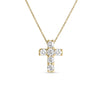 Roberto Coin Jewelry - Tiny Treasures 18K Yellow Gold Square Diamond Cross Necklace | Manfredi Jewels