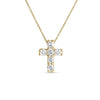 Roberto Coin Jewelry - Tiny Treasures 18K Yellow Gold Square Diamond Cross Necklace | Manfredi Jewels