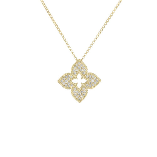 Roberto Coin Jewelry - Venetian Princess 18K Yellow Gold Diamond Necklace | Manfredi Jewels