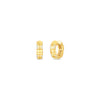 Roberto Coin Jewelry - Veneto 18K Yellow Gold Diamond Accent Woven Small Hoop Earrings | Manfredi Jewels