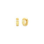 Roberto Coin Jewelry - Veneto 18K Yellow Gold Diamond Accent Woven Small Hoop Earrings | Manfredi Jewels