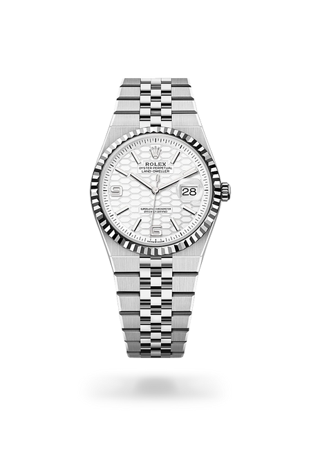 Rolex Land Dweller 36 in Oystersteel and White Gold, M127234-0001 - Manfredi Jewels
