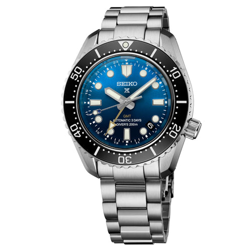 Seiko Watches - PROSPEX - LUXE 1968 HERITAGE DIVER GMT BLUE SPB477 | Manfredi Jewels