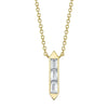 Shy Creation Jewelry - 0.18Ct Diamond Baguette Necklace | Manfredi Jewels