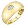 Shy Creation Jewelry - 0.25Ct Diamond Oval Bezel Ring | Manfredi Jewels