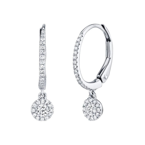 Shy Creation Jewelry - 0.30Ct Drop White Gold Earrings | Manfredi Jewels