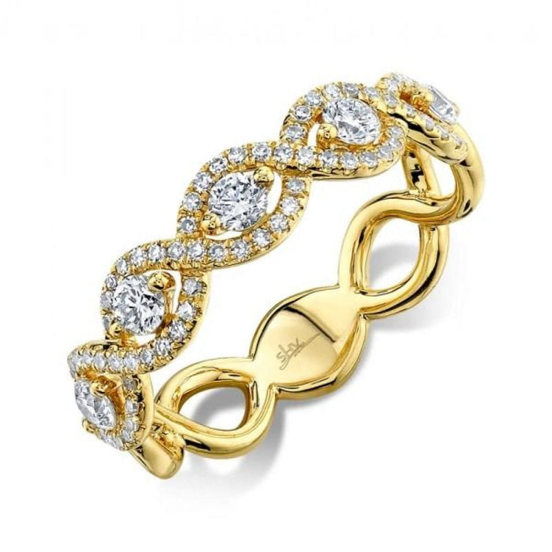 Shy Creation Jewelry - 0.57ct 14k Yellow Gold Diamond Lady’s Ring | Manfredi Jewels