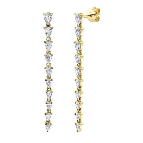 Shy Creation Jewelry - 1.70Ct Diamond Pear Earring | Manfredi Jewels