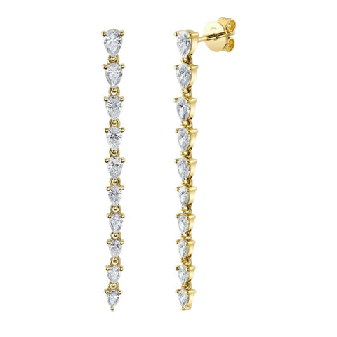 1.70Ct Diamond Pear Earring