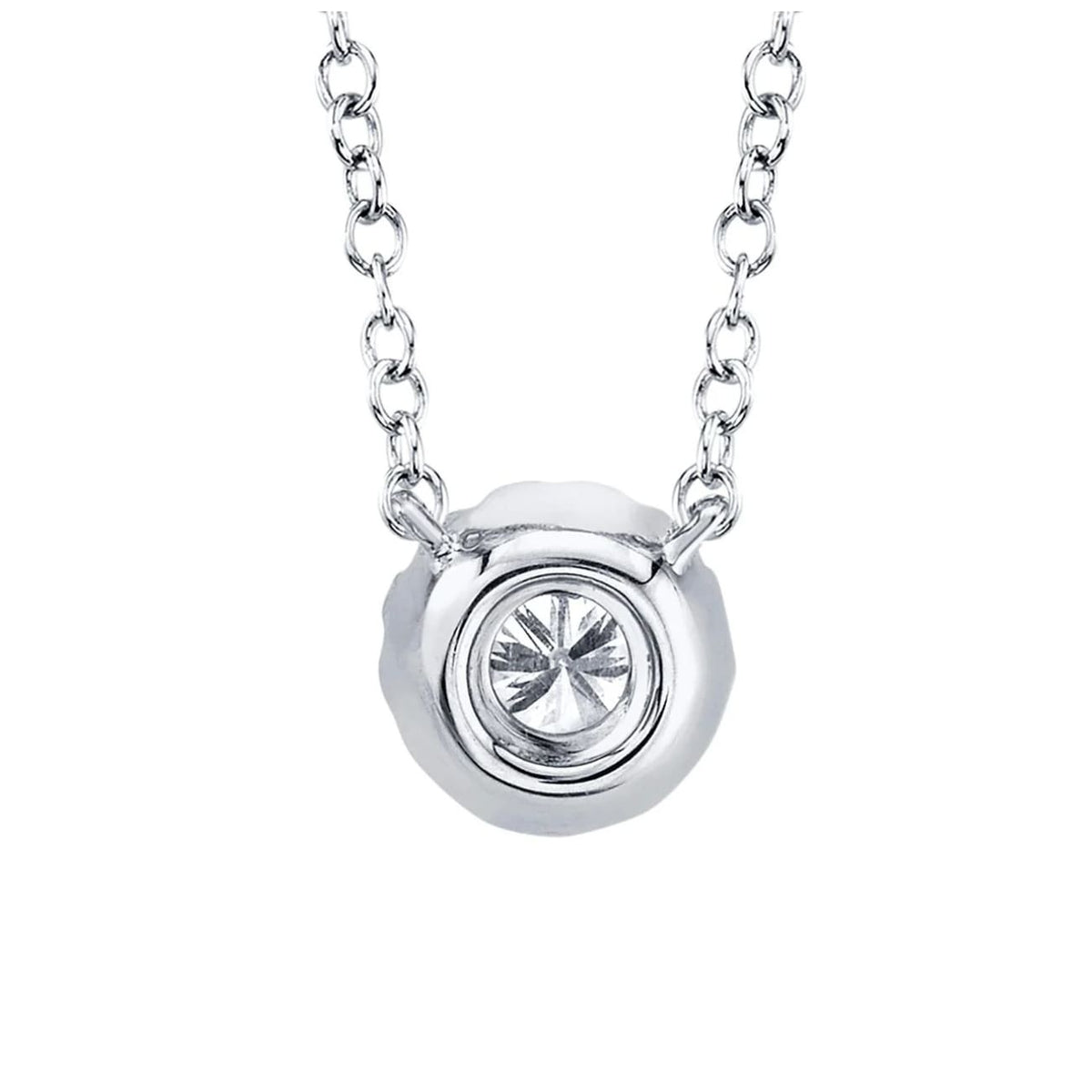 Shy Creation Jewelry - 14K White Gold 0.14ct Diamond Necklace | Manfredi Jewels