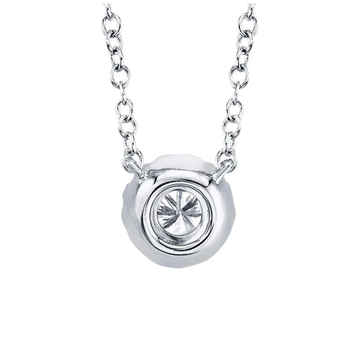 Shy Creation Jewelry - 14K White Gold 0.14ct Diamond Necklace | Manfredi Jewels