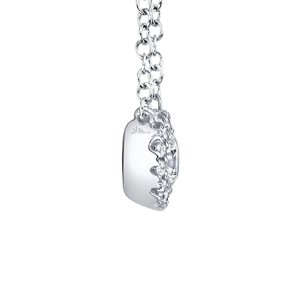 Shy Creation Jewelry - 14K White Gold 0.14ct Diamond Necklace | Manfredi Jewels
