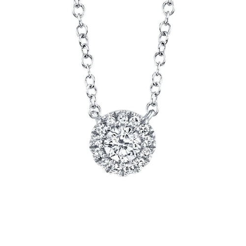 Shy Creation Jewelry - 14K White Gold 0.14ct Diamond Necklace | Manfredi Jewels