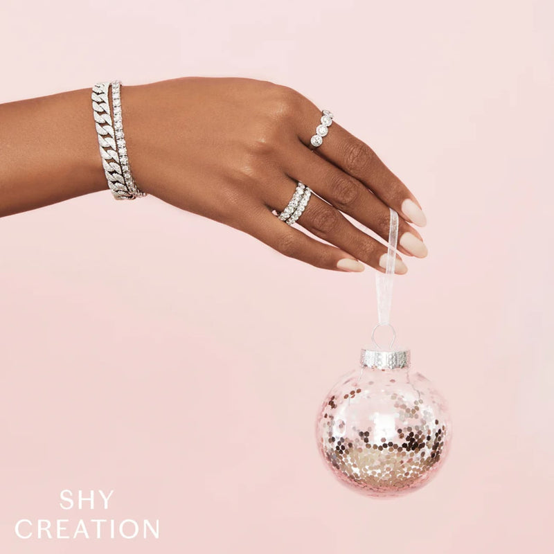 Shy Creation Jewelry - 14K White Gold 1.00ct Center Diamond Band | Manfredi Jewels