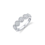 Shy Creation Jewelry - 14K White Gold 1.00ct Center Diamond Band | Manfredi Jewels