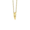 Shy Creation Jewelry - 14K Yellow Gold 0.02ct Diamond Bezel Ribbed Heart Necklace | Manfredi Jewels