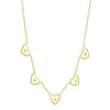 Shy Creation Jewelry - 14K Yellow Gold 0.09ct Diamond Bezel Heart Necklace | Manfredi Jewels