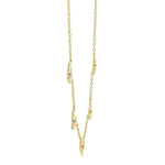 Shy Creation Jewelry - 14K Yellow Gold 0.09ct Diamond Bezel Heart Necklace | Manfredi Jewels