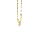 Shy Creation Jewelry - 14K Yellow Gold 0.18ct Diamond Angel Wings Necklace | Manfredi Jewels