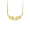 Shy Creation Jewelry - 14K Yellow Gold 0.18ct Diamond Angel Wings Necklace | Manfredi Jewels