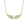 Shy Creation Jewelry - 14K Yellow Gold 0.18ct Diamond Angel Wings Necklace | Manfredi Jewels