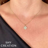 Shy Creation Jewelry - 14K Yellow Gold 0.23ct Diamond Pave Clover Necklace | Manfredi Jewels