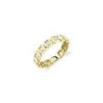 Shy Creation Jewelry - 14K Yellow Gold 0.27ct Diamond Baguette Bezel Geo Cut Band | Manfredi Jewels