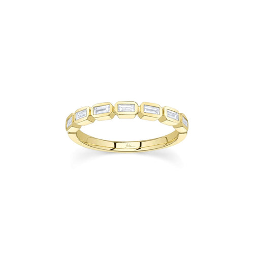 Shy Creation Jewelry - 14K Yellow Gold 0.35ct Diamond Baguette Band | Manfredi Jewels