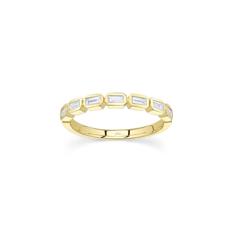 Shy Creation Jewelry - 14K Yellow Gold 0.35ct Diamond Baguette Band | Manfredi Jewels