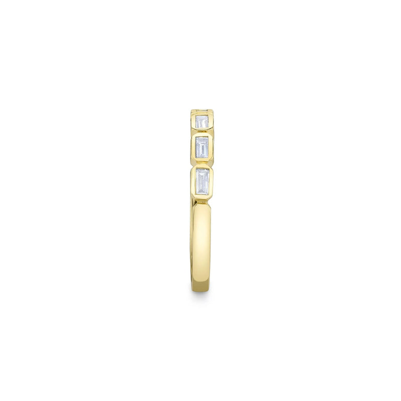 Shy Creation Jewelry - 14K Yellow Gold 0.35ct Diamond Baguette Band | Manfredi Jewels