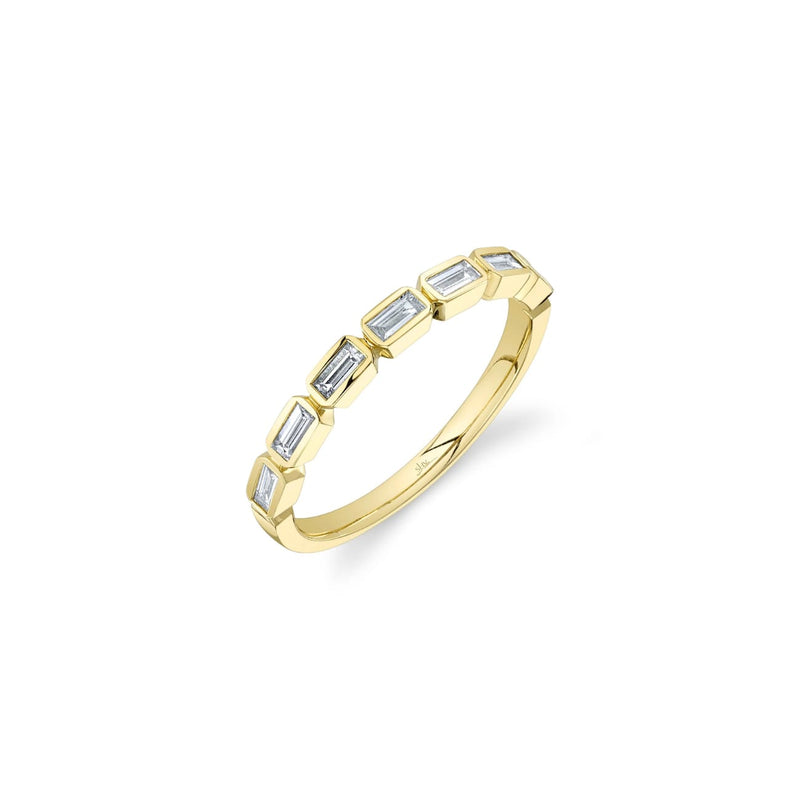 Shy Creation Jewelry - 14K Yellow Gold 0.35ct Diamond Baguette Band | Manfredi Jewels