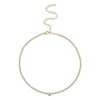 Shy Creation Jewelry - 14K Yellow Gold 2.89 ct Diamond Bezel Tennis Necklace | Manfredi Jewels