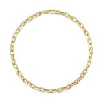 Shy Creation Jewelry - 14K Yellow Gold 9.60ct Diamond Pave Link Necklace | Manfredi Jewels