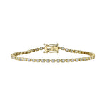 Shy Creation Jewelry - 14K Yellow Gold Diamond Tennis Bracelet | Manfredi Jewels