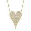 Shy Creation Jewelry - Amor Diamond Pave Heart 14K Yellow Gold 0.83 Ct Pendant Jumbo Necklace | Manfredi Jewels