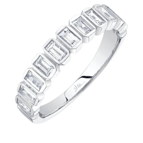 Bailey 14K White Gold Diamond Baguette Band