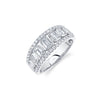 Shy Creation Jewelry - Bailey 14K White Gold 1.55 ct Diamond Emerald Band | Manfredi Jewels