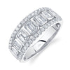 Shy Creation Jewelry - Bailey 14K White Gold 1.55 ct Diamond Emerald Band | Manfredi Jewels