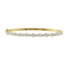 Shy Creation Jewelry - Bailey 14K Yellow Gold Diamond Bezel Bangle Bracelet | Manfredi Jewels