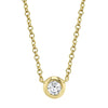 Shy Creation Jewelry - Bailey 14K Yellow Gold Diamond Bezel Necklace | Manfredi Jewels