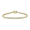 Shy Creation Jewelry - 14K Yellow Gold 1.90ct Diamond Bezel Tennis Bracelet | Manfredi Jewels