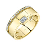 Shy Creation Jewelry - Bailey 14K Yellow Gold 0.39 ct Diamond Emerald Cut Band Ring | Manfredi Jewels
