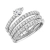 Shy Creation Jewelry - Colette 14K White Gold Diamond Pear Ring | Manfredi Jewels