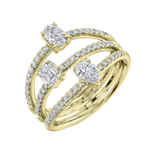 Shy Creation Jewelry - Colette 14K Yellow Gold Diamond Ring | Manfredi Jewels
