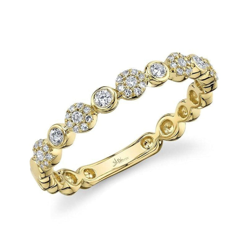 Shy Creation Jewelry - Diamond 14K Yellow Gold 0.22Ct Ring | Manfredi Jewels