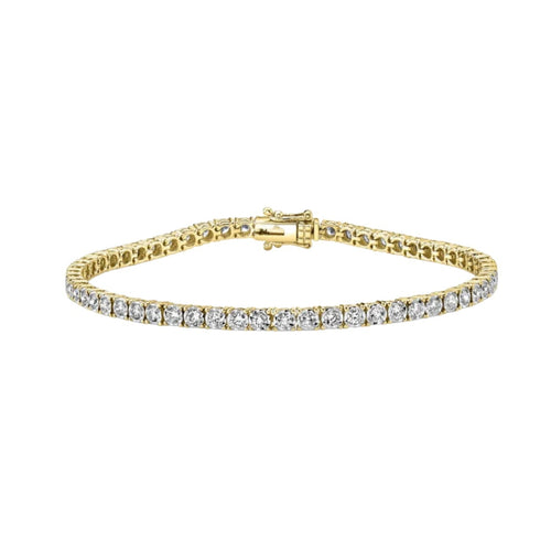 Shy Creation Jewelry - Diamond 14K Yellow Gold 2.02Ct Tennis Bracelet | Manfredi Jewels