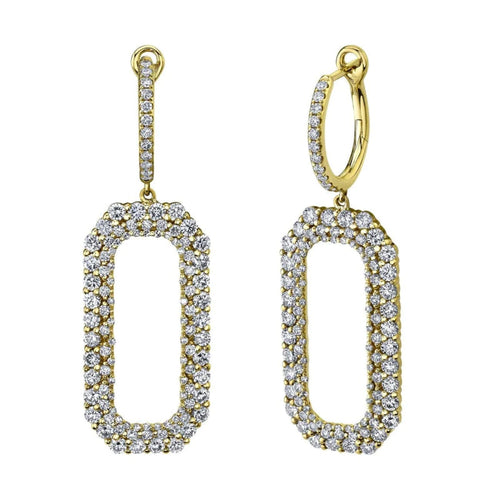 Shy Creation Jewelry - Diamond 14K Yellow Gold 2.83Ct Earring | Manfredi Jewels